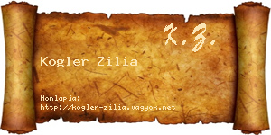 Kogler Zilia névjegykártya