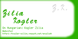 zilia kogler business card